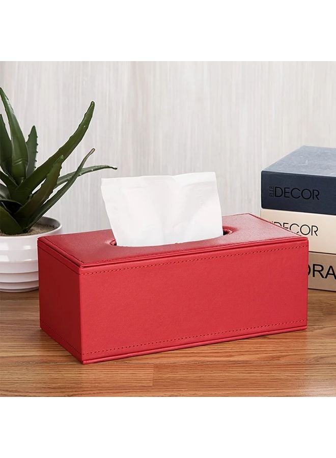 Black Leather Tissue Box Desktop Household Hotel Car Living Room Home Essential - Image 2